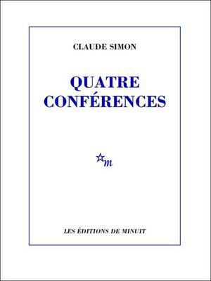 cover image of Quatre conférences